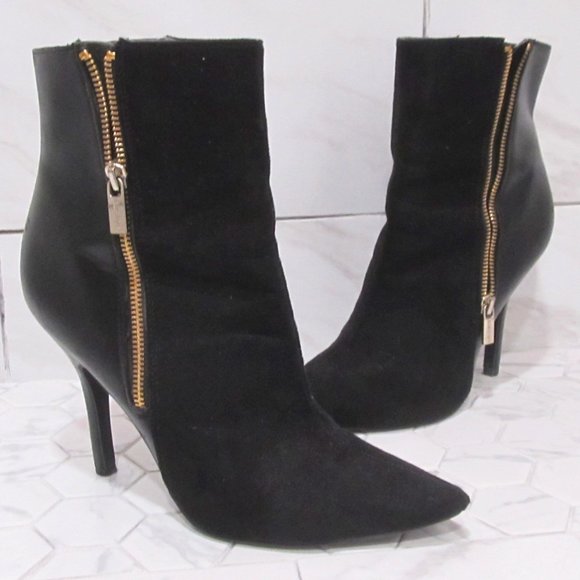 Jennifer Lopez Half Boots with Zipper on Sides - Picture 1 of 16